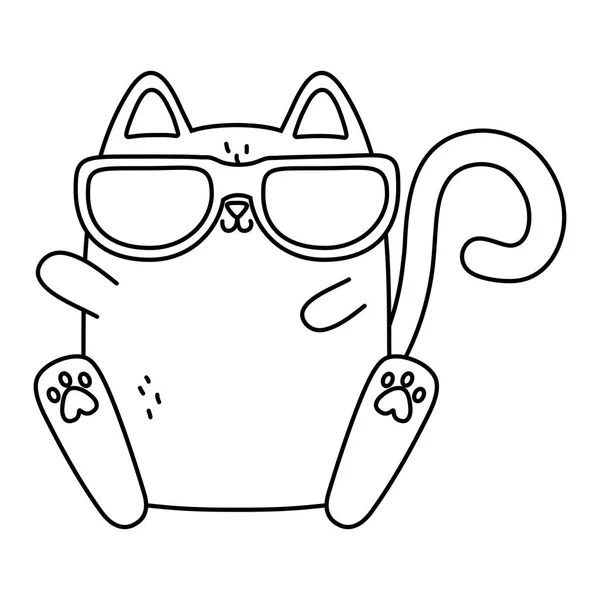 Kawaii de diseño de dibujos animados para gatos — Archivo Imágenes Vectoriales