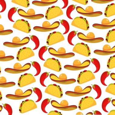 lezzetli Meksika yemeği çizgi film