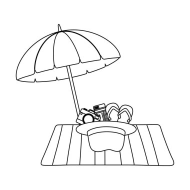 Relax illüstrasyon karikatür vektör yaz