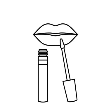 parlak ruj simge çizim makyaj