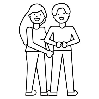 Genç aşıklar çift karakterler