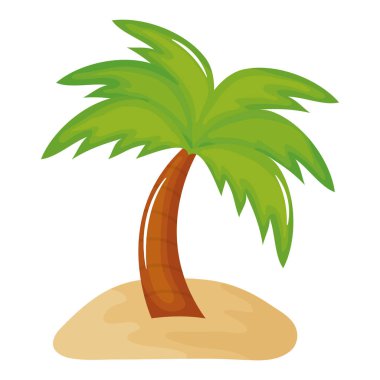 kum palmiye plaj simge yaz