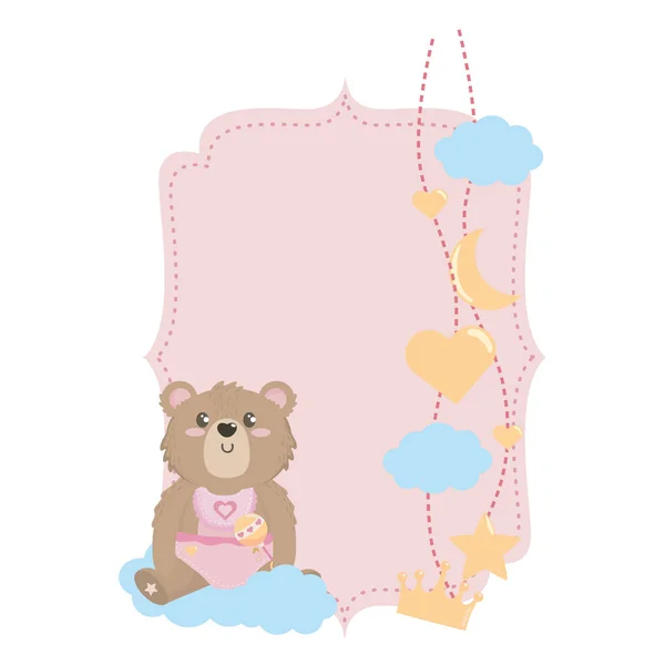 Izolowane Baby Shower symbol projektu — Wektor stockowy