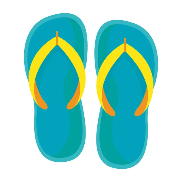 Isolated summer flip flops design — Stock Vector