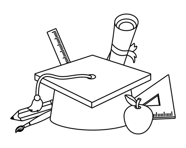 Ізольований набір іконок шкільного дизайну Векторні ілюстрації — стоковий вектор