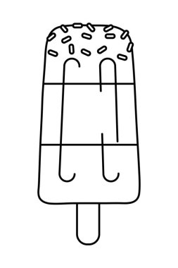 İzole popsicle tasarım vektör illüstrasyon