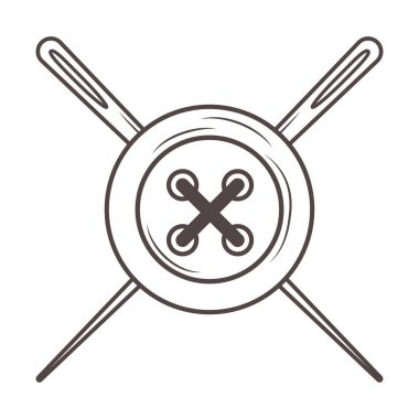 Düğme ve terzi dükkan tasarım iğne