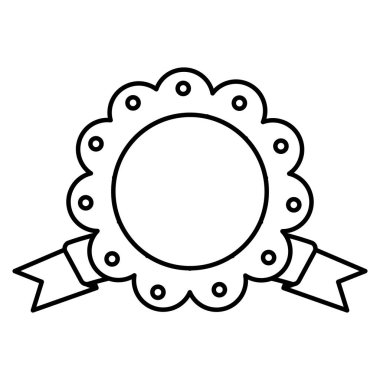 şerit çerçeveli dairesel dantel dekoratif