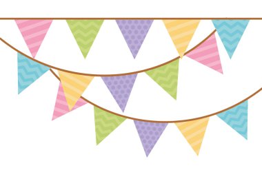 İzole Banner sembol vektör çizim