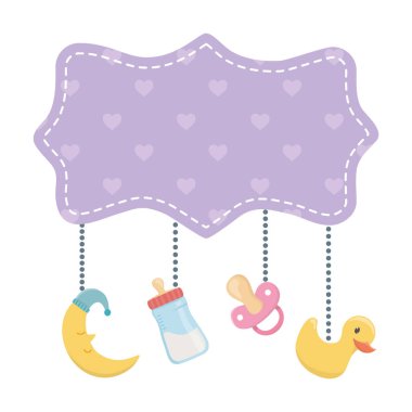 Bebek sembol tasarım vektör illüstrasyon duş