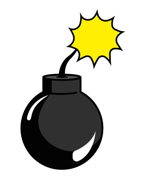 Popart explosieve bom cartoon — Stockvector