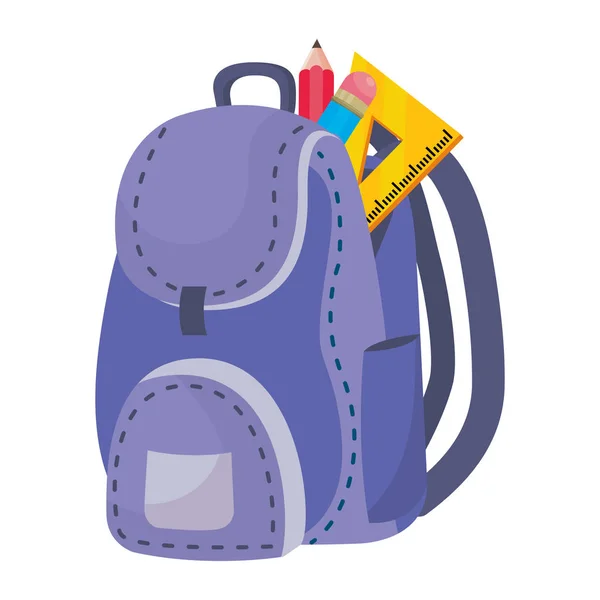 Isolated bag of school design vector illustration — Stock Vector