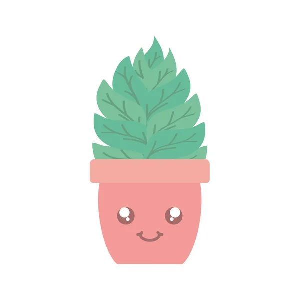 Ev bitki Kawaii komik karakter — Stok Vektör