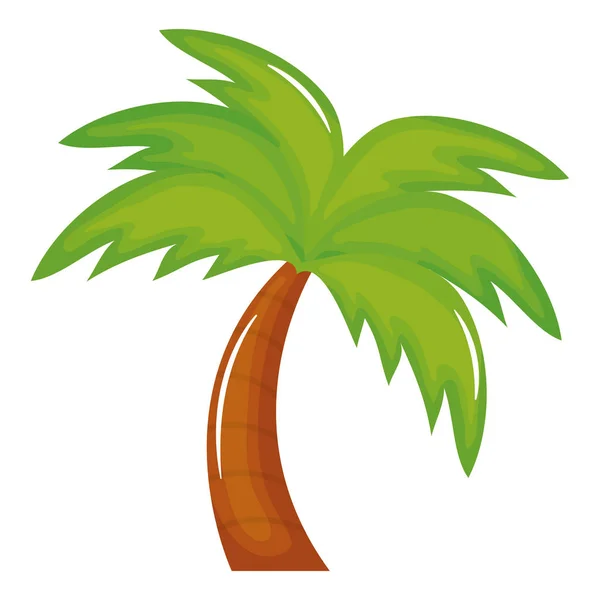 Träd palm strand sommar ikon — Stock vektor