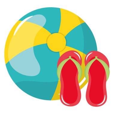 Plaj balonu ile Flip flop