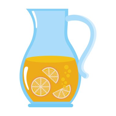 İzole turuncu meyve suyu tasarım vektör