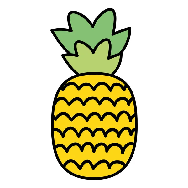 Čerstvé ananas ovoce letní ikona — Stockový vektor