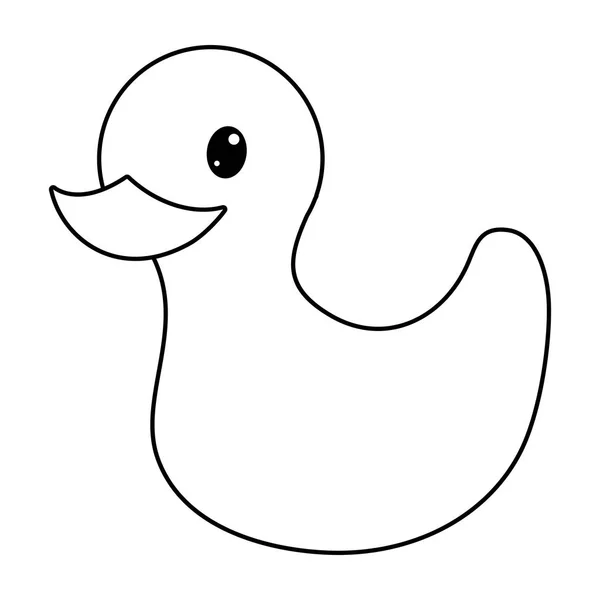 Desenho de desenho animado de pato de brinquedo ilustração vetorial —  Vetores de Stock