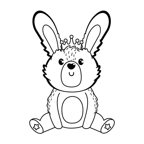 Desenho de desenho animado de coelho ilustração vetorial — Vetor de Stock