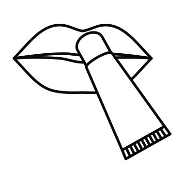 parlak ruj simge çizim makyaj