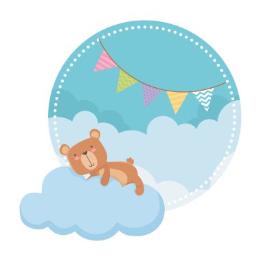 Oyuncak ayı karikatür tasarım vektör illüstrasyon