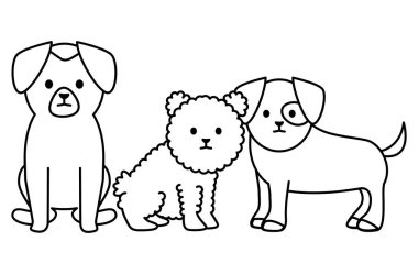 küçük köpekler adorables masbebek karakterleri