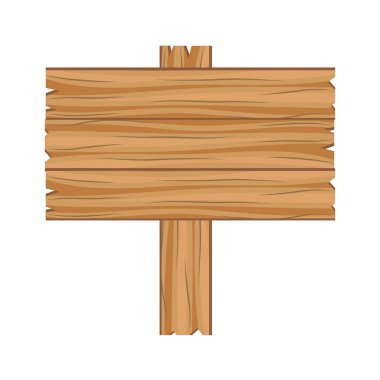İzole ahşap yol işareti tasarımı
