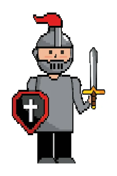 孤立的中世纪骑士设计载体插图 — 图库矢量图片