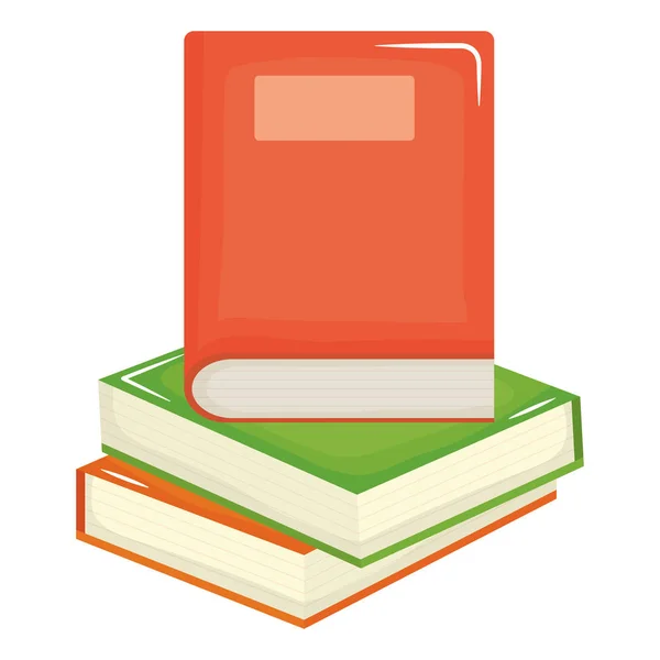 Apilar libros de texto útiles escolares — Archivo Imágenes Vectoriales
