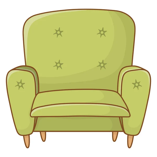Confortável casa cadeira design vetor ilustrador — Vetor de Stock