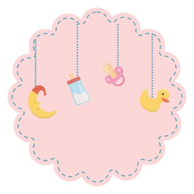 Bebek sembol tasarım vektör illüstrasyon duş