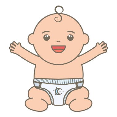 sevimli küçük bebek çocuk karakter