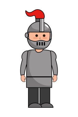 Ortaçağ şövalye tasarım vektör illüstrasyon izole