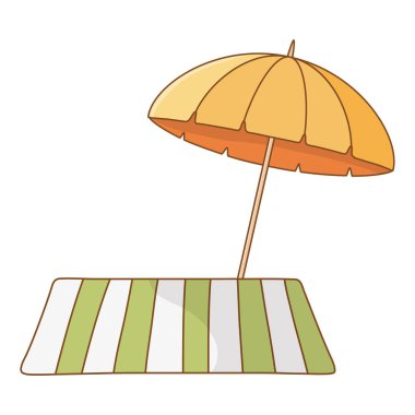 Plaj nesneleri karikatür tatil yaz