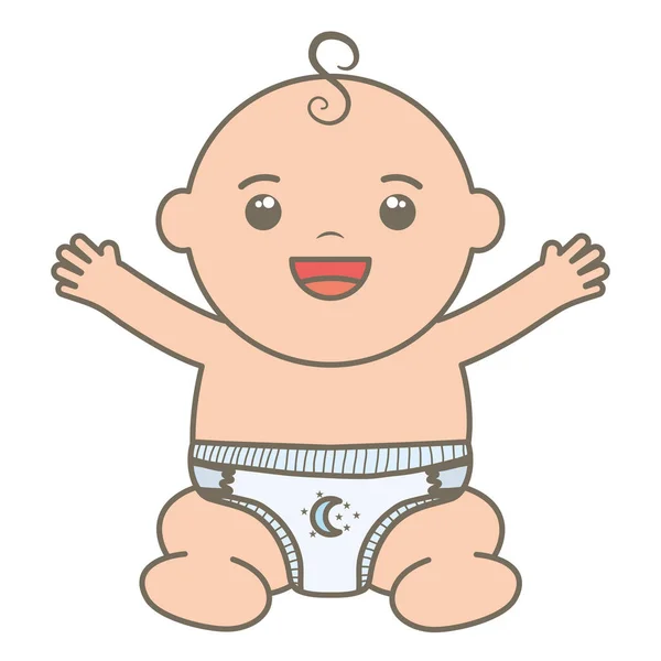 Cute Little Baby Boy charakter — Wektor stockowy