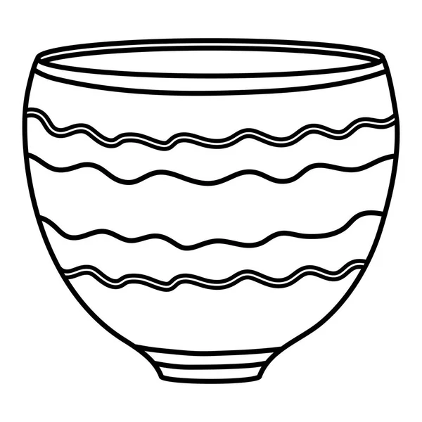 Ceramiczna Doniczka ogrodowa ikona — Wektor stockowy