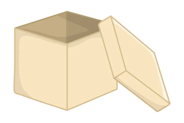 Ilustración vectorial de caja abierta vacía — Archivo Imágenes Vectoriales