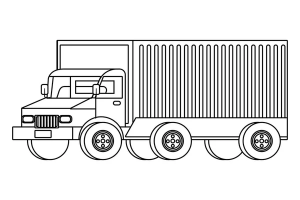 Carga caminhão veículo transporte cartoon — Vetor de Stock