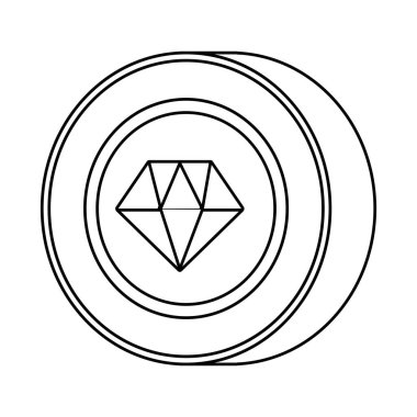 İzole sikke tasarım vektör illüstrasyon