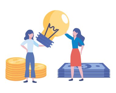 Businesswomen avatar karikatür tasarım vektör illüstrasyon