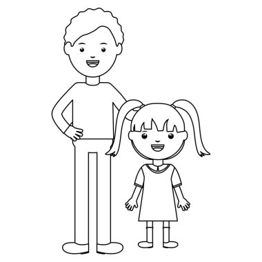 öğretmen ile sevimli küçük öğrenci kız