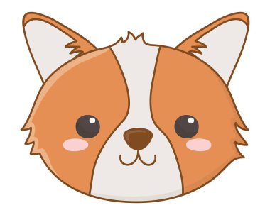 İzole köpek karikatür tasarım vektör