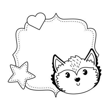 Tilki karikatür tasarım vektör illüstrasyon