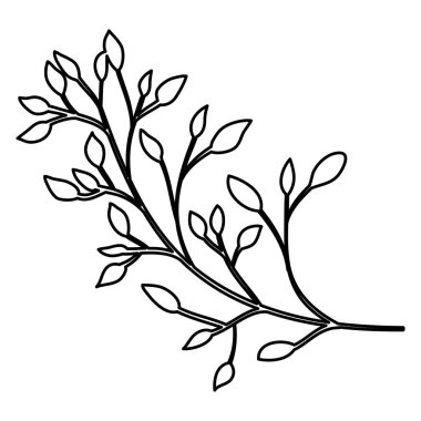 Yaprak bitki simgesi olan dal