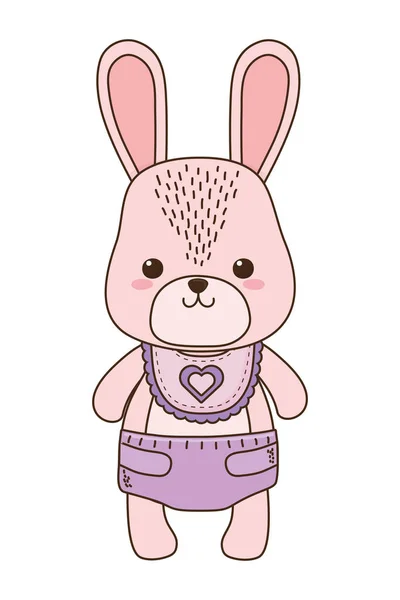 Isolierte Baby-Kaninchen Cartoon-Design — Stockvektor