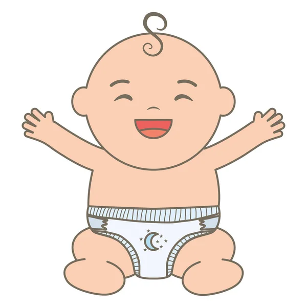 Cute Little Baby Boy charakter — Wektor stockowy
