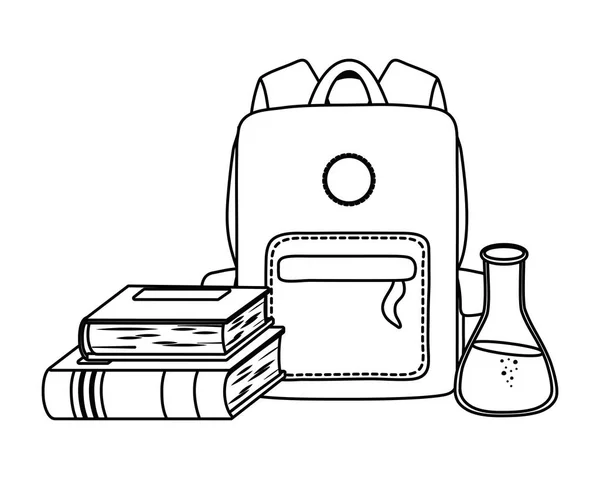 Sac et fournitures de desgin scolaire — Image vectorielle