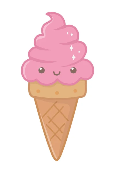 Verano y delicioso diseño de helados — Vector de stock