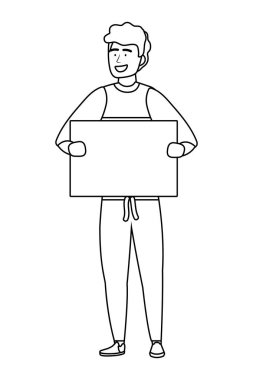 Pano tasarımı ile avatar adam