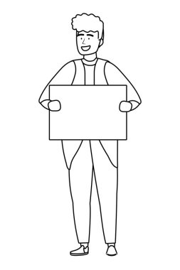 Pano tasarımı ile avatar adam